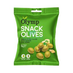   Olymp snack fűszerezett zöld magozott olajbogyó gyömbérrel 70 g