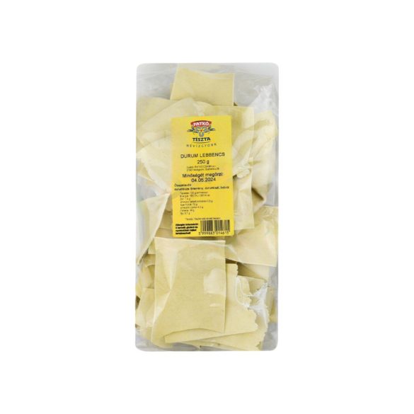 Patkó durum lebbencs tészta 250g