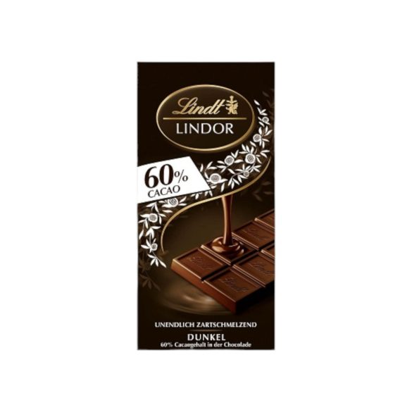 Lindt lindor cacao 60% étcsokoládé lntl1004 100g